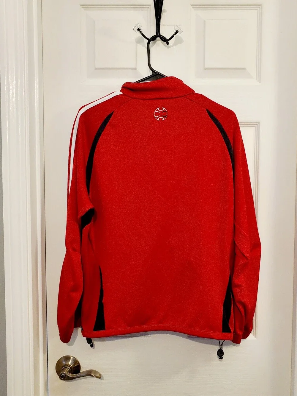 Vintage Adidas Men’s Red Full-Zip Track Jacket 2007 Size M
